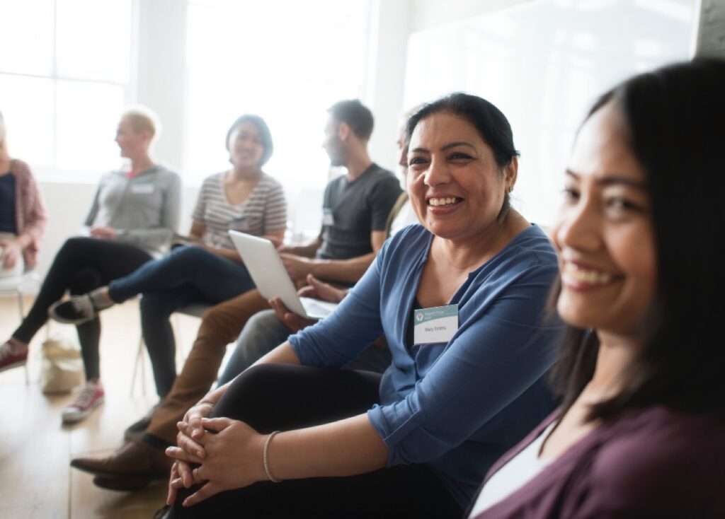 MCMI Community Mindfulness Teaching Professional mindfulness instructors collaborating in a Teaching Circle community.