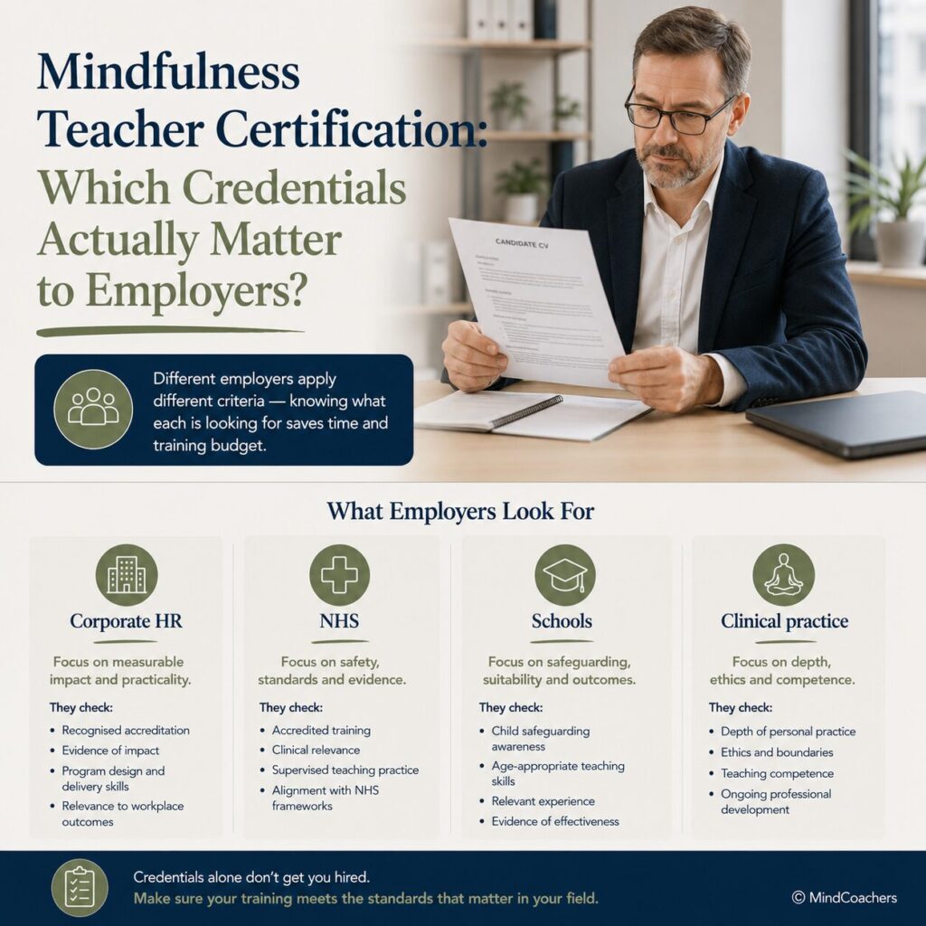 Mindfulness Teacher Certification: Which Credentials Actually Matter to Employers? (2027) Mindfulness Teacher Certification: Which Credentials Actually Matter to Employers? (2027)