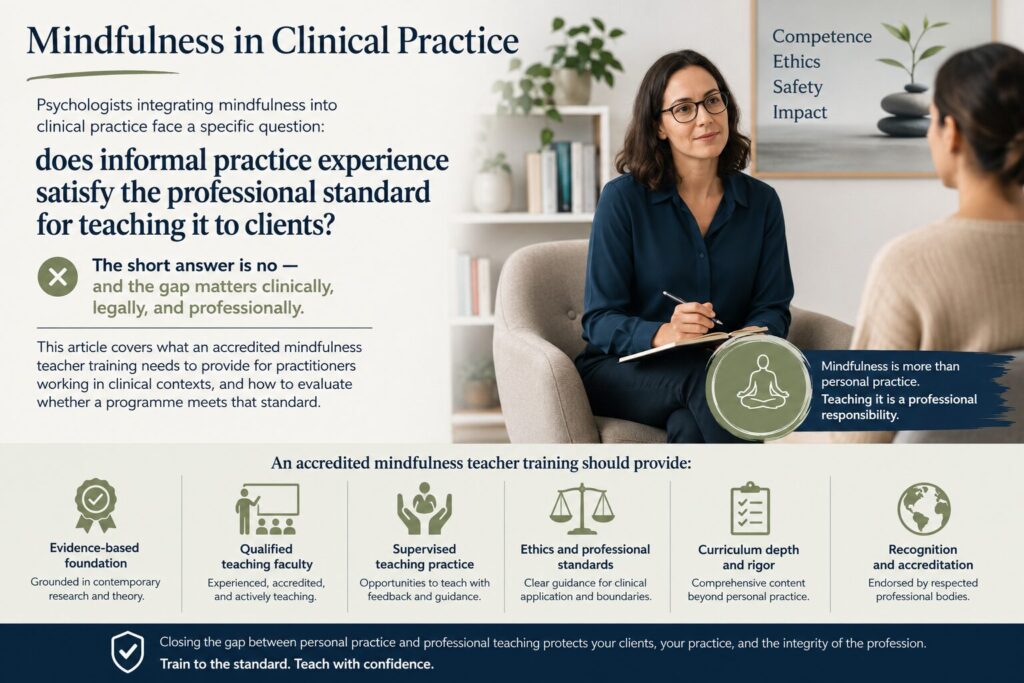 Mindfulness Teacher Training for Psychologists (2027) Mindfulness Teacher Training for Psychologists (2027) | MindCoachers