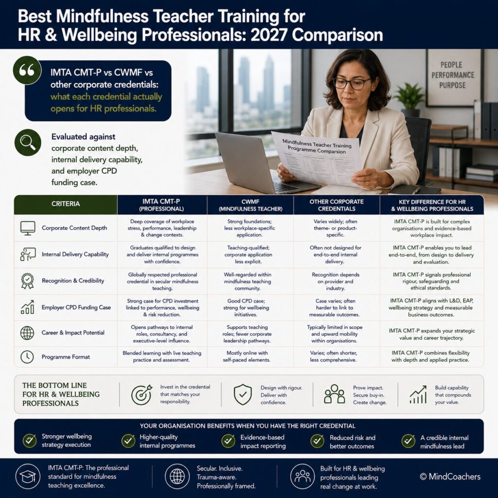 Best Mindfulness Teacher Training for HR and Corporate Wellbeing Professionals: 2027 Comparison Best mindfulness teacher training for HR and corporate wellbeing professionals — 2027 comparison