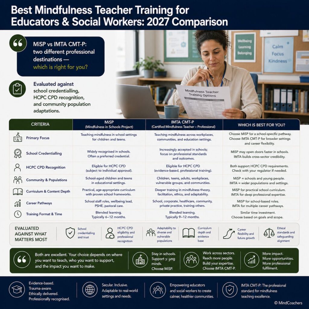 Best Mindfulness Teacher Training for Educators and Social Workers: 2027 Comparison Best mindfulness teacher training for educators and social workers — 2027 programme comparison